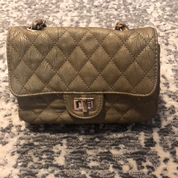 Crossbody/Shoulder Purse,Olive w/Gold Chain Strap - Picture 4 of 6